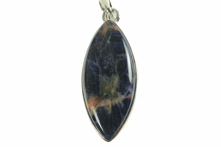 Polished Sodalite Pendant (Necklace) - Sterling Silver #228559